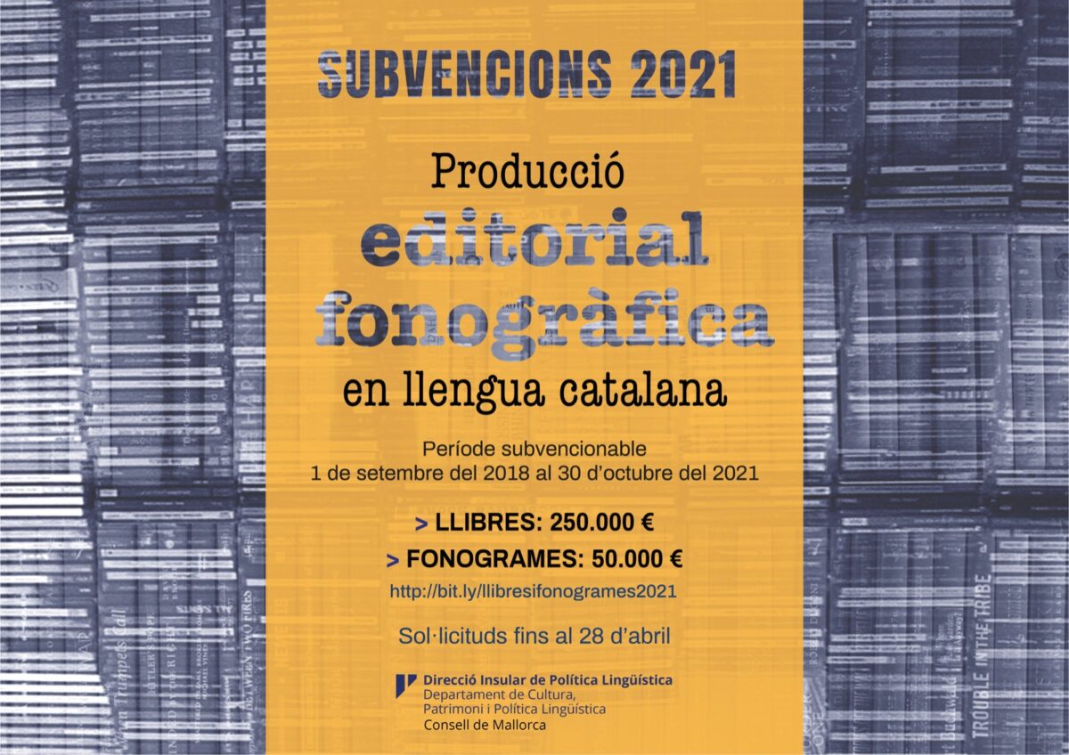 Subvencions llibres i fonogrames 2021